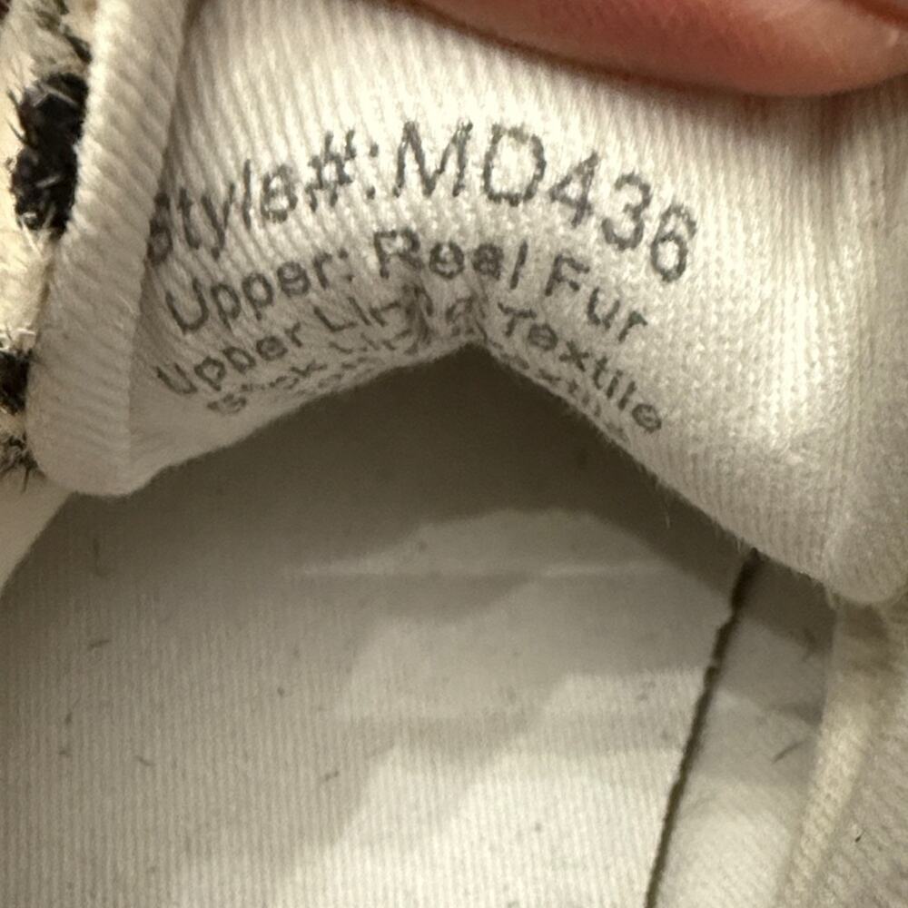 Madewell Sidewalk Calf Hair Sneakers Size 7.5 Cow Print Spotted Leather Low Top - Picture 4 of 6